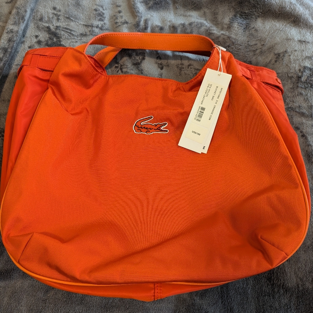 Lacoste NF0014AN Bucket Bag,Orange Brand New!